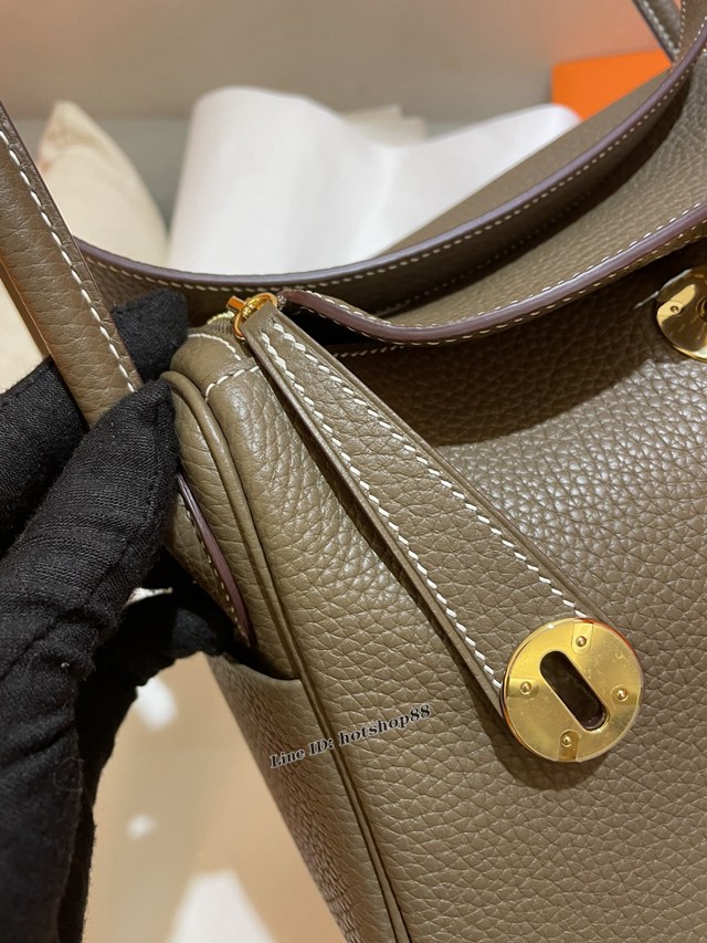 Hermes專櫃經典款手提女包 愛馬仕Lindy26cm金扣大象灰 頂級原廠TC皮全手工 ttd1176